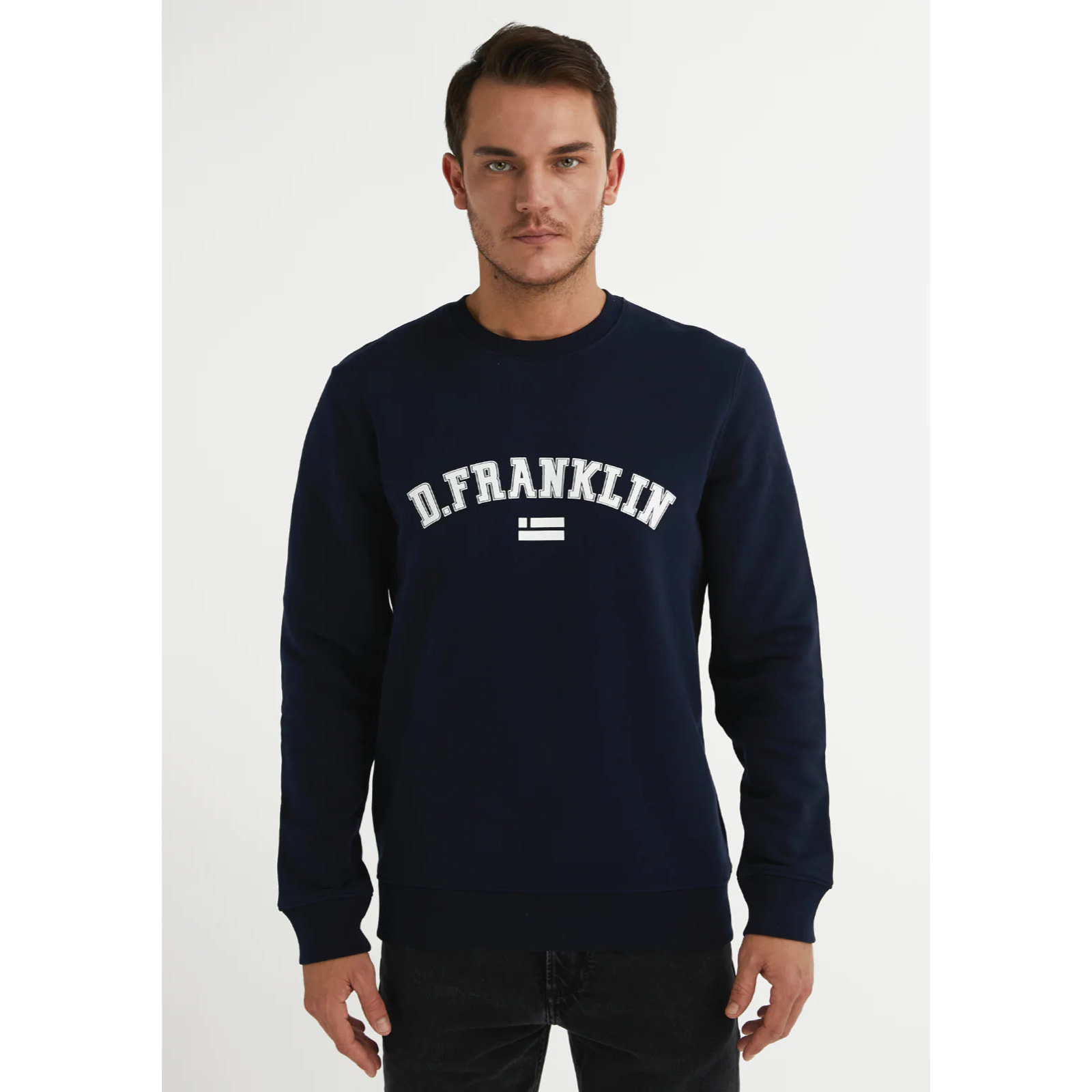 Sudadera de Hombre Varsity Sweatshirt en Azul Marino D.Franklin