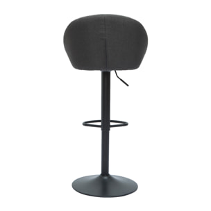 Tabourets de bar réglables design gris anthracite (lot de 2) SHERU