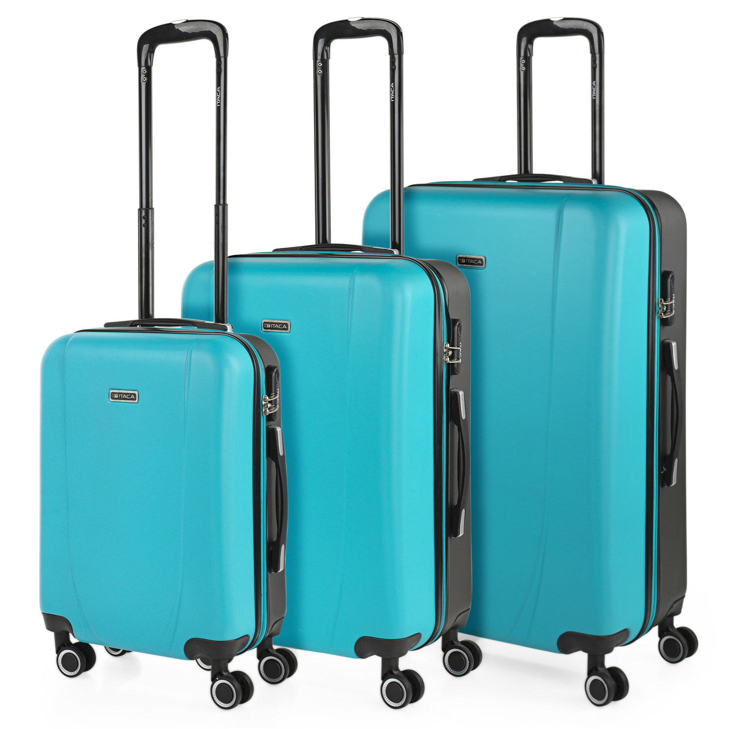Maleta Itaca Tiber Set De 3 Unidades Turquesa-Antracita
