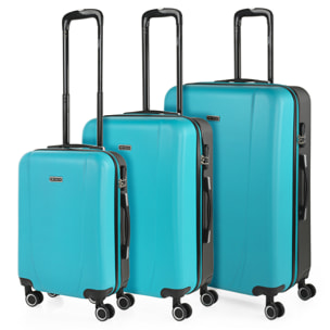 Maleta Itaca Tiber Set De 3 Unidades Turquesa-Antracita