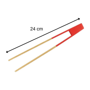 Set de 2 ustensiles de cuisine pince cuisine en bois Fackelmann Boisselerie