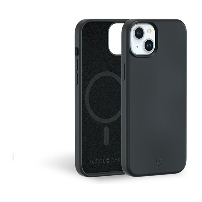 Coque FORCE CASE iPhone 15 Plus MagSafe sillicone Noir