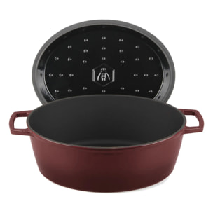 Cocotte ovale 33 cm en fonte émaillée