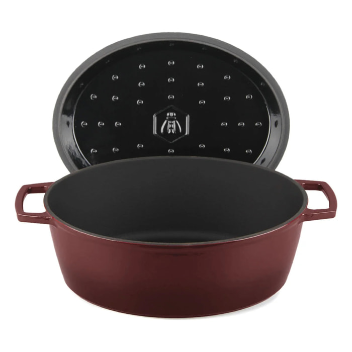 Cocotte ovale 33 cm en fonte émaillée