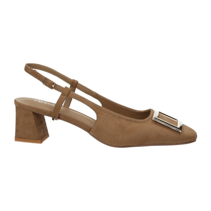 Décolleté sling back Donna Tata Italia Marrone