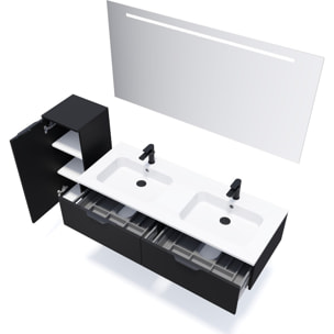 Ensemble double vasque 2 tiroirs + miroir - SOHO
