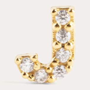 Orecchino Singolo Letter Sparks Argento Placcato Oro