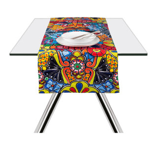 Runner da tavola Excelsa Acapulco, 100% cotone drill multicolore, 50 x 160 cm