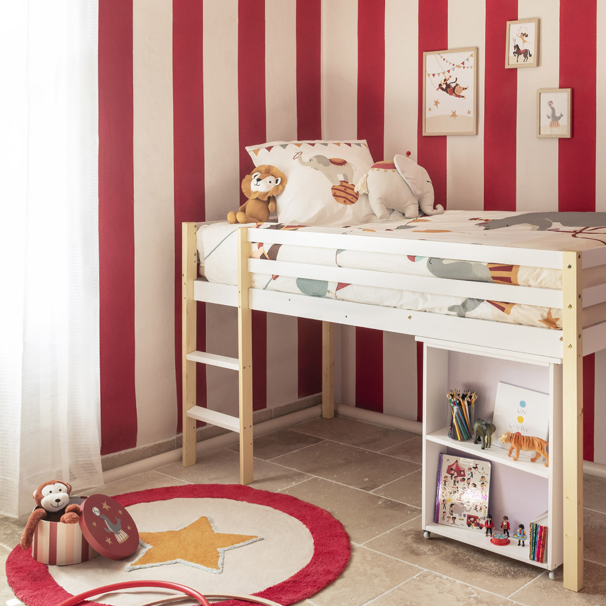 Lot de 3 cadres "Circus" en papier & bois H40cm