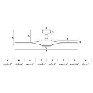 COCOS L LED Ventilatore a soffitto  bianco
