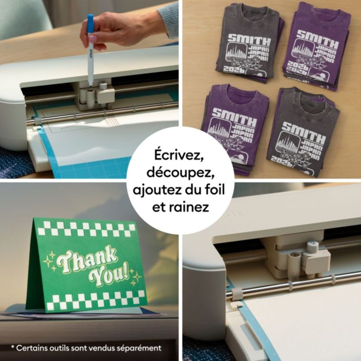 Machine de découpe CRICUT Pack Explore 5 Crème