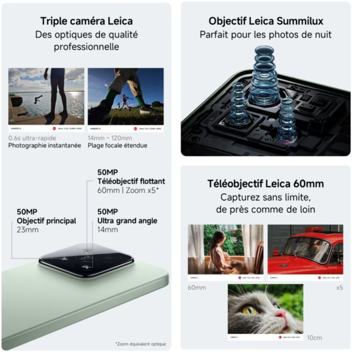 Smartphone XIAOMI 15 concu avec Leica 512Go Vert