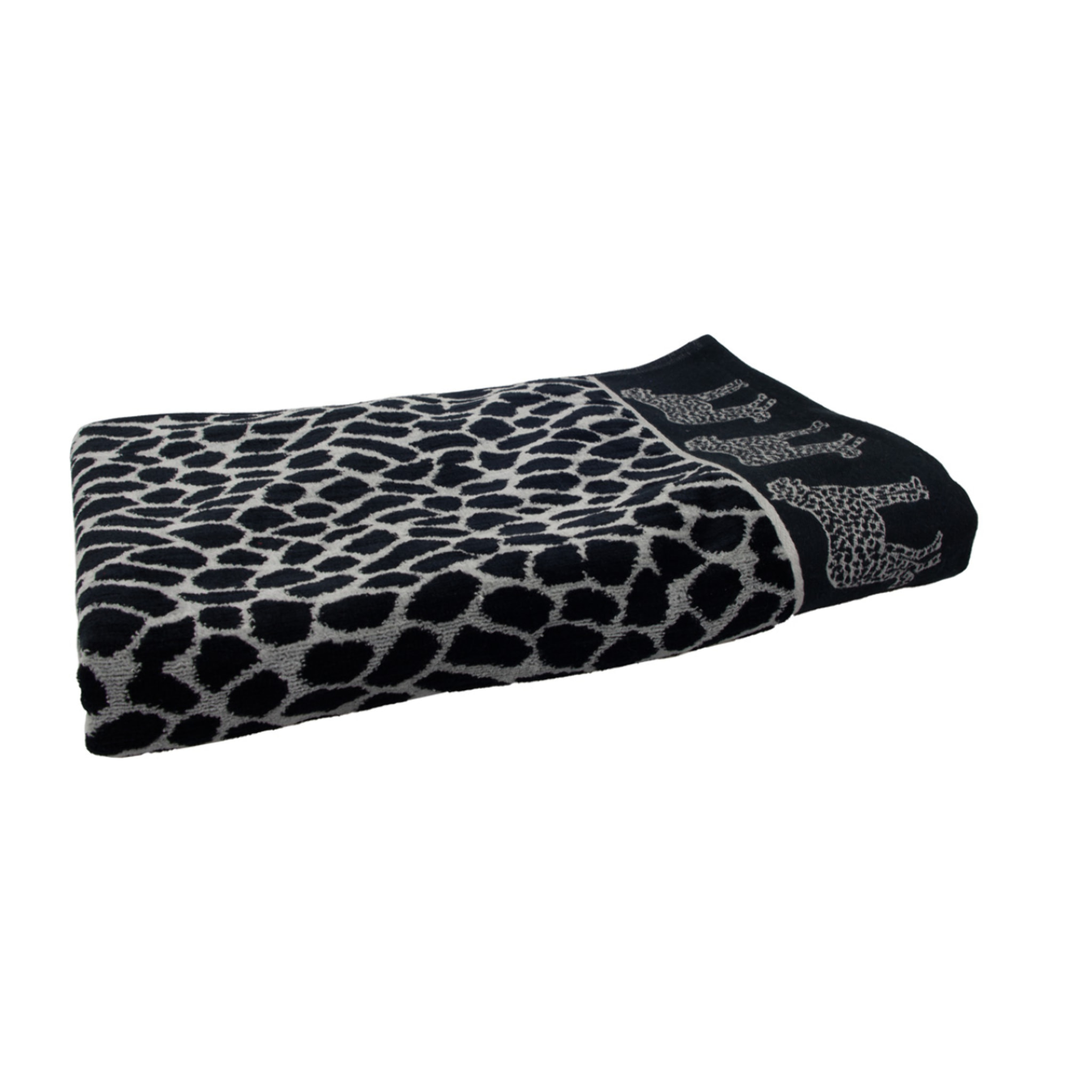 Telo Mare Spugna Jacquard Spiaggia Disegno Africa Ghepardo