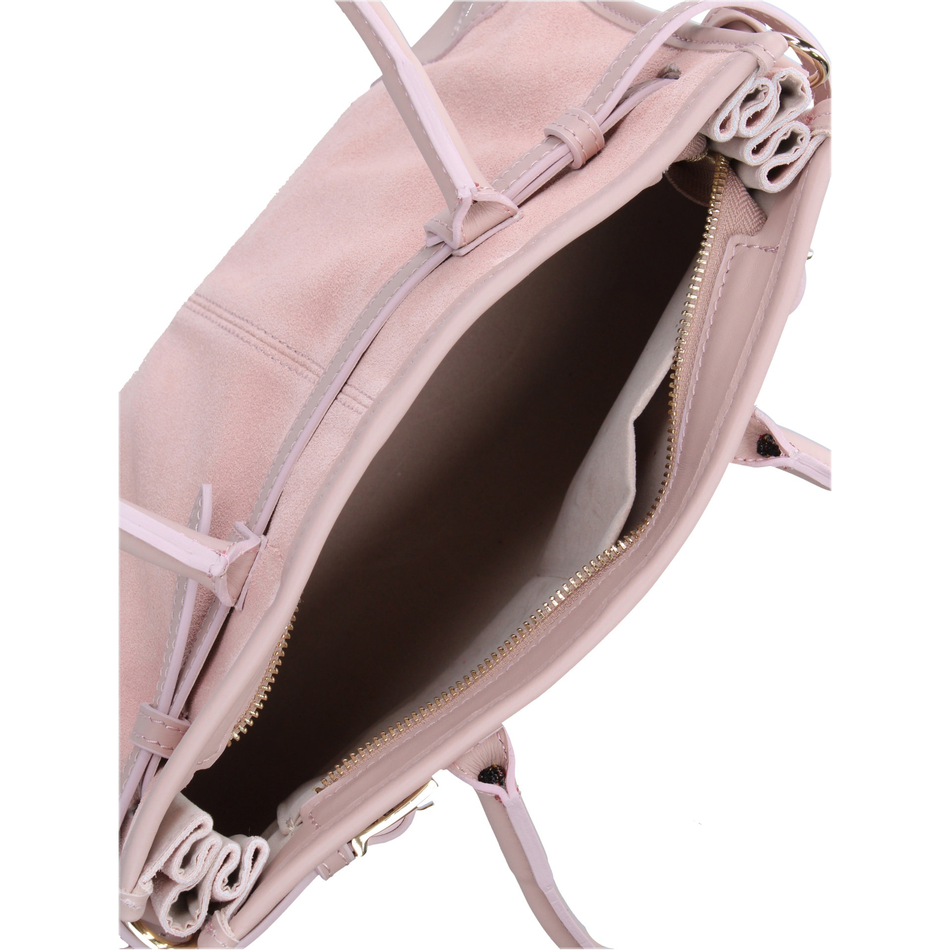 Borsa a spalla da donna Made in Italy - Modello Novara Ultra - Pelle scamosciata - 31.5 x 20.0 x 14.0 cm