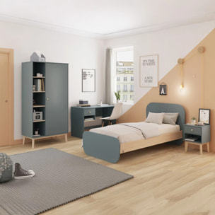 Armario juvenil Misty Breeze Verde Salvia - Oak Soft