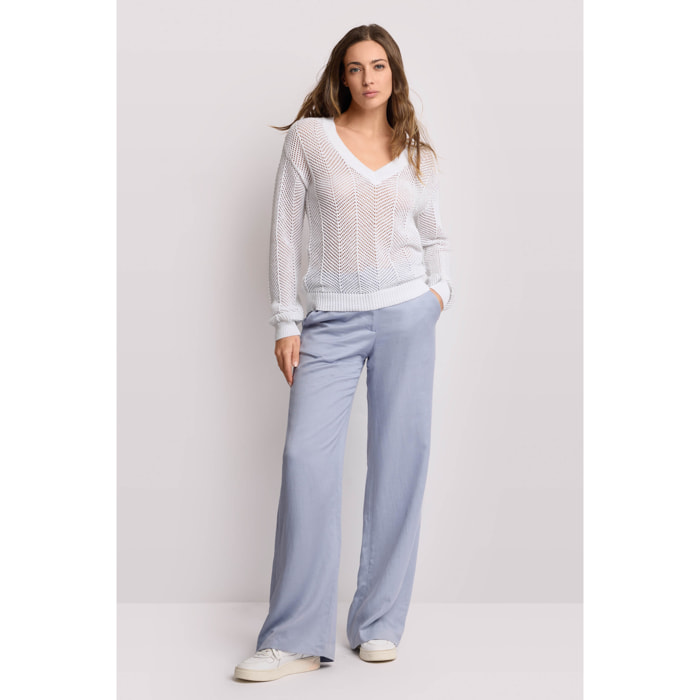 Kocca - Maglia con motivi geometrici Donna, Tinta unita, Scollo a V