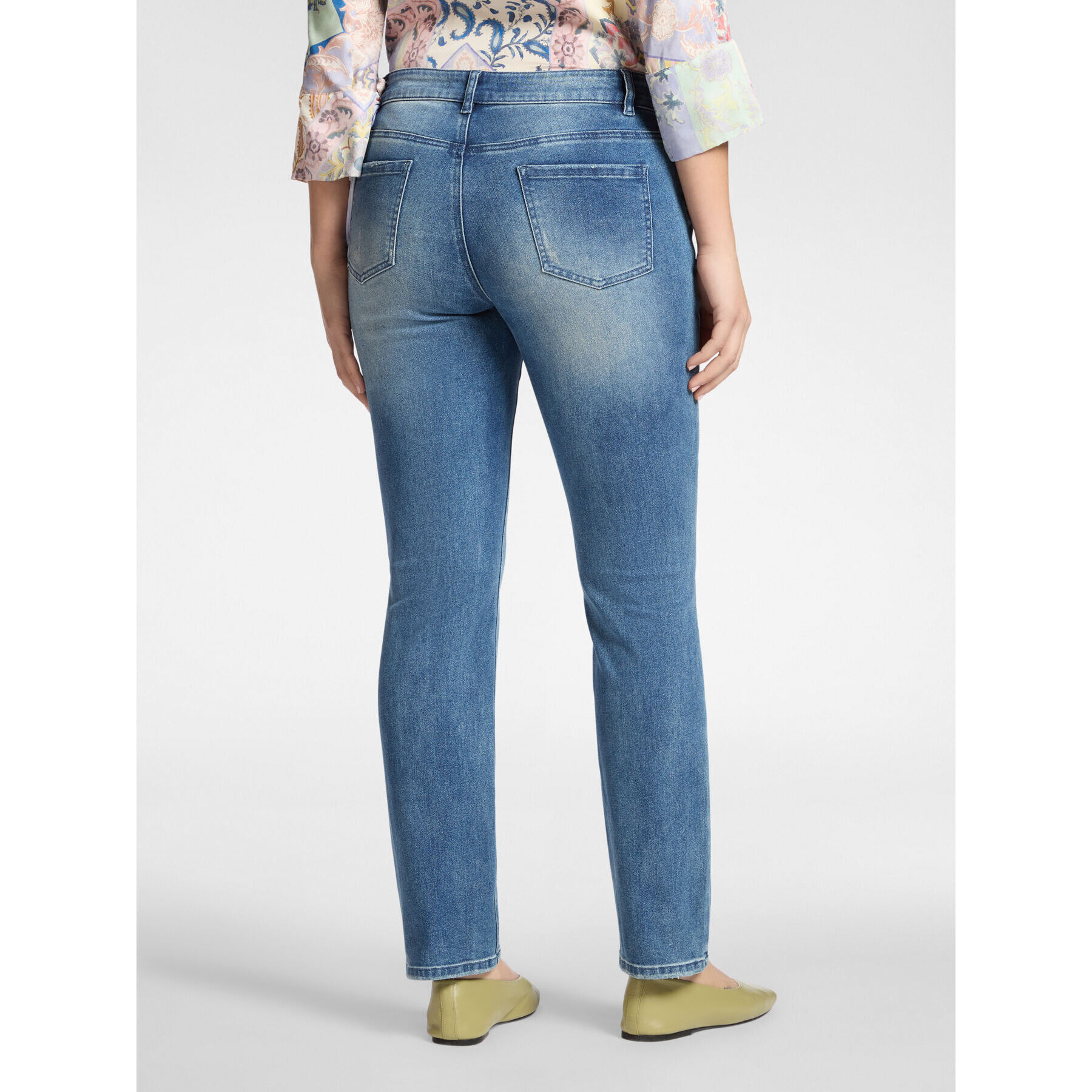 Elena Mirò - Jeans regulares con pañuelo, "Rose" - Light - blue