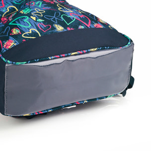 Mochila adaptable a carro Gabol TIZAS con corazones y resistente al agua