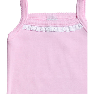 Body bebé tirantes finos volantes niña