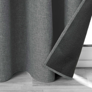 Rideau isolant doublé polaire - Gris anthracite