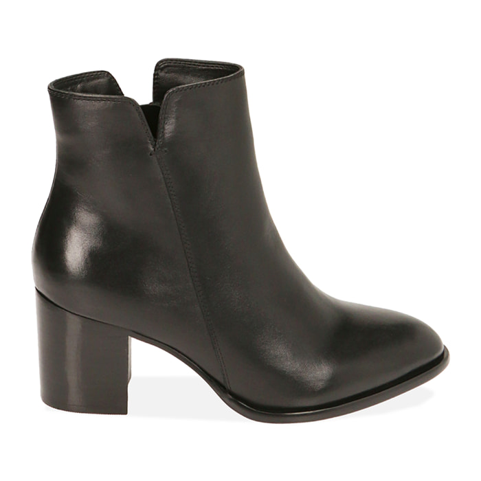 Ankle boots in pelle, tacco 6,5 cm