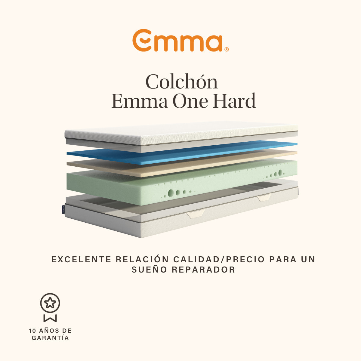 Colchón Emma One | viscoelástico | económico | 18cm