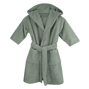 Peignoir enfant enfant coton mélangé 300 g/m² uni vert Teddy kaki