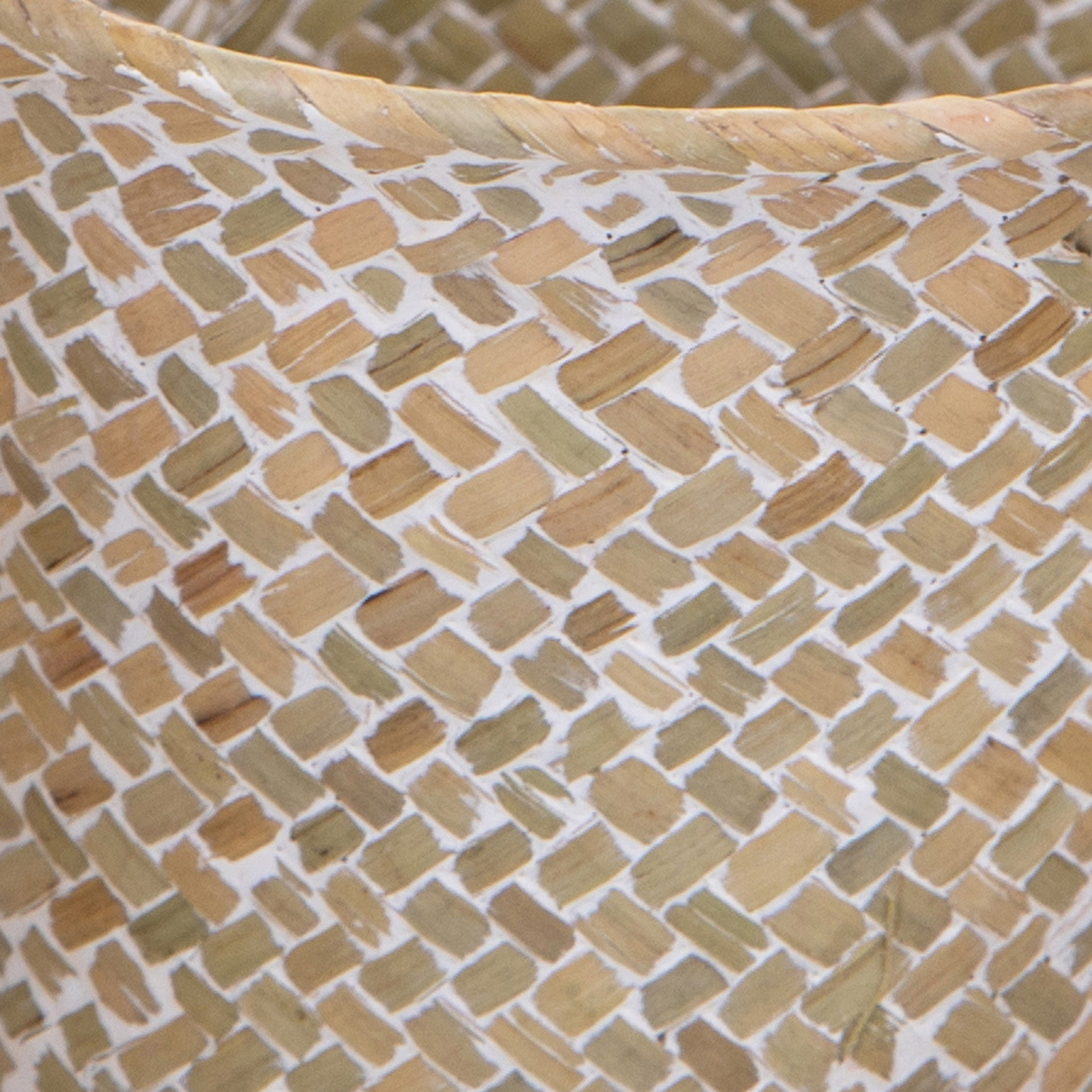 Set Da 3 Pezzi Cachepot 33C32 Cm - Pezzi 2 - 16X13X16cm - Colore: Bianco - Bianchi Dino - Cesteria