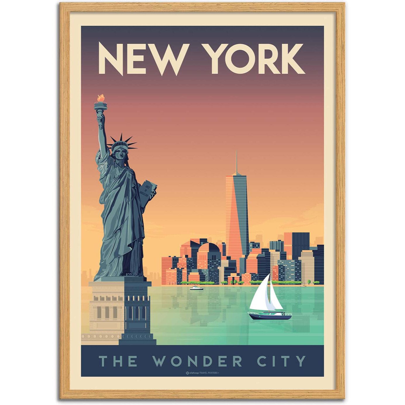 Affiche - New York - Olahoop Travel Posters