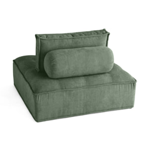 Marisol - module d'assise - velours texturé - Vert