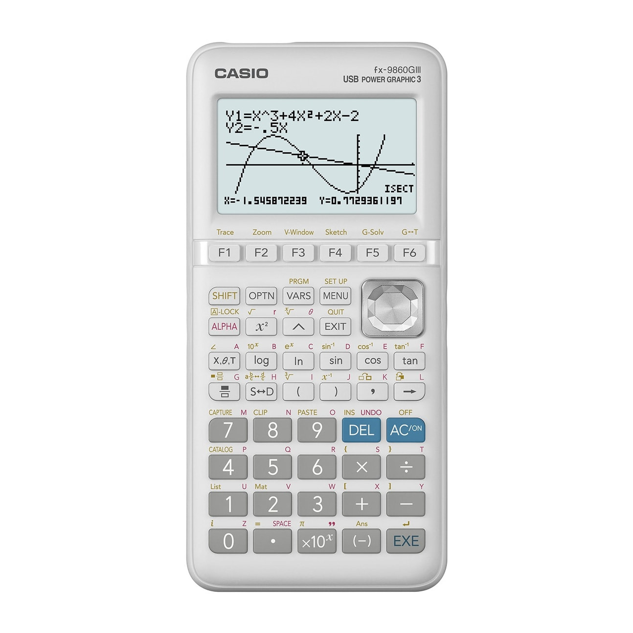 Casio Calculadora modelo FX-9860GIII-W-ETMemoria: 61 kb ram / 1,5 mb flash rom. Natural - v.p.a.m.3. 8 lñneas. Pantalla extra grande en b/n. Retroiluminaciñn.