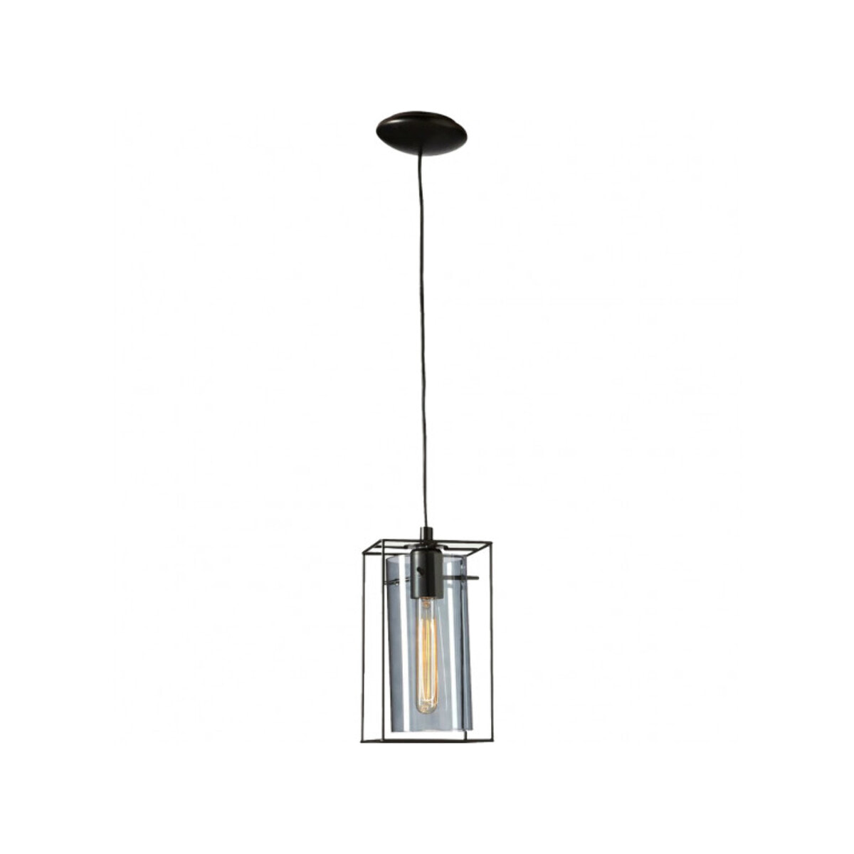 Suspension H.110cm en acier noir - LONCINO 515