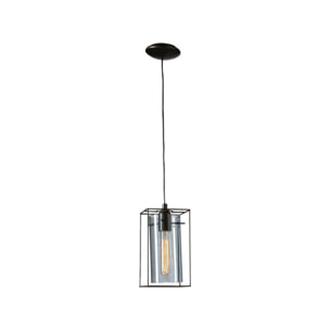Suspension H.110cm en acier noir - LONCINO 515