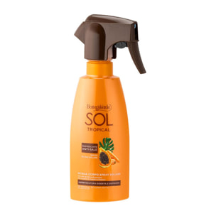 SOL Tropical - Acqua corpo spray solare - abbronzatura dorata e uniforme - con olio di Noce Brasiliana ed estratto di Carota e Papaya (200 ml) - senza filtro solare
