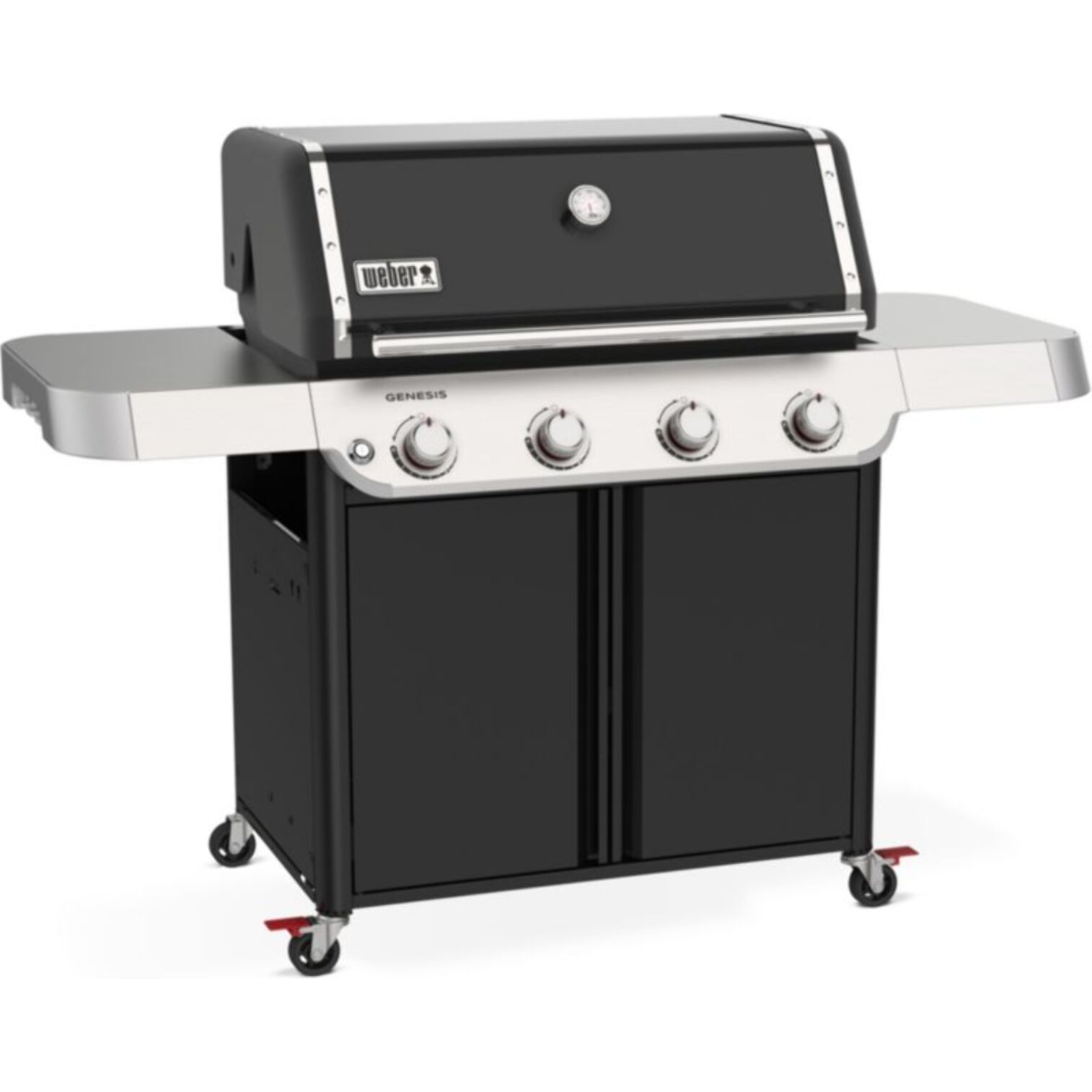 Barbecue gaz WEBER Genesis E-415 black 4 brûleurs sur chariot, 86x48 cm