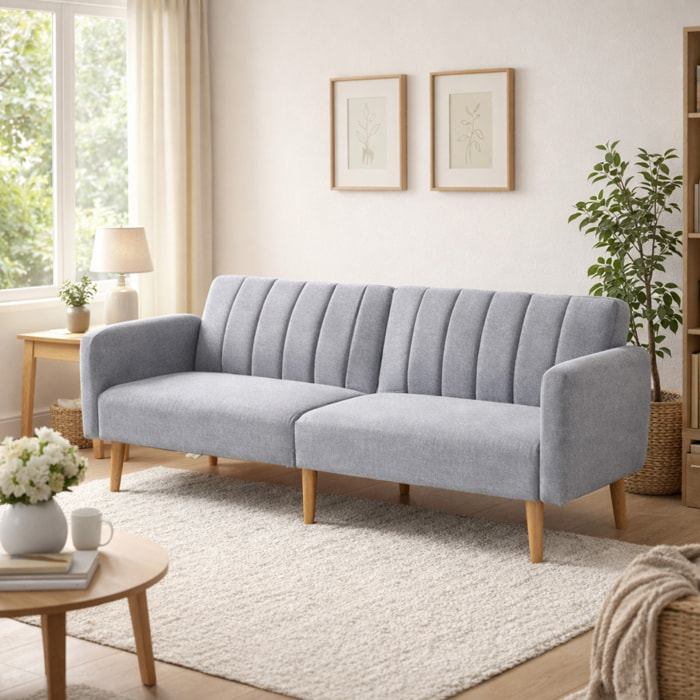 Canapé convertible 2 places – Design scandinave – Dossier inclinable