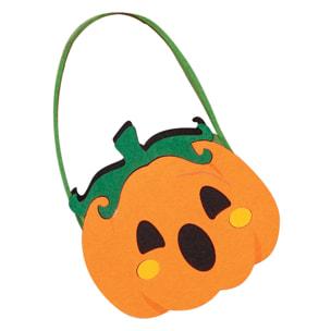 BOLSITO FIELTRO PORTACARAMELOS CALABAZA 14 X 20 CM