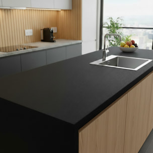 Rouleau adhésif granit noir au mètre - Autocollants Revêtement Adhésif Cuisine Meubles Salle de bain