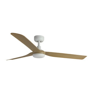 PUNT M Ventilateur blanc/bois clair DC