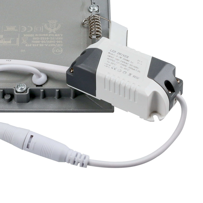 FORLIGHT Easy square downlight cuadrado con luz led blanco neutro 4000K en color gris