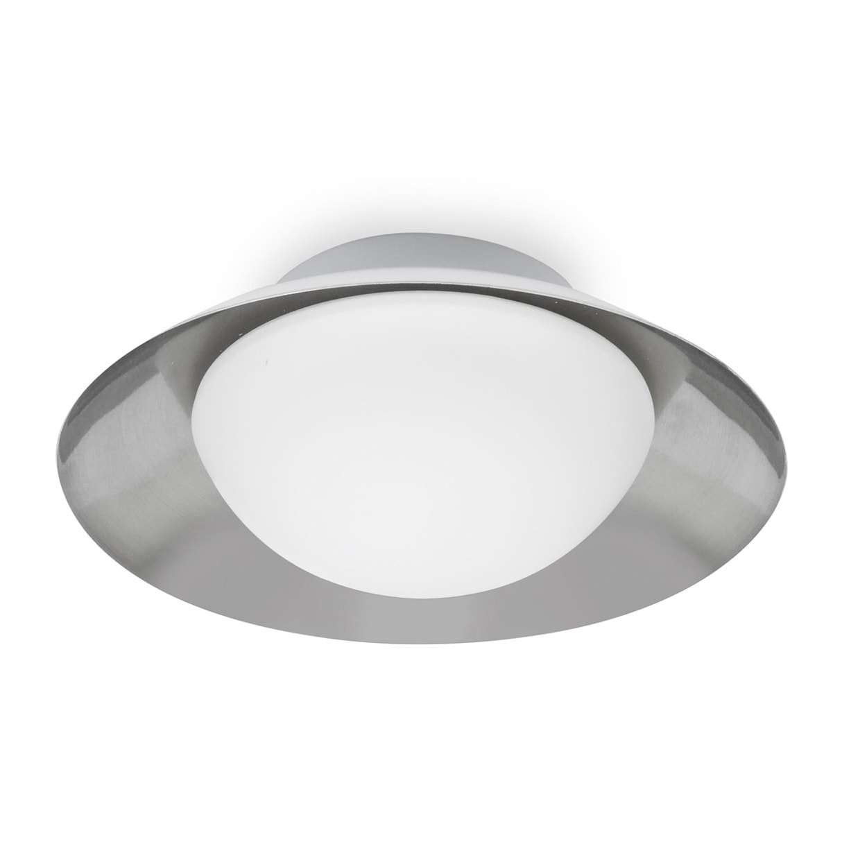 SIDE 200 Plafonnier blanc et nickel G9