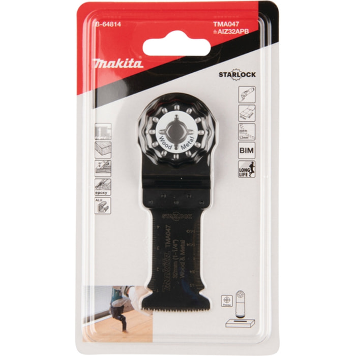 Hoja de sierra oscilante BIM Madera/Metal MAKITA 28x50 mm - B-64814