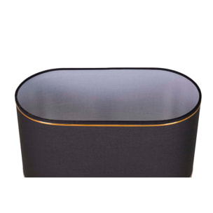 Lámpara Sobremesa Cristal Metal Dorado 40x20x61 Cm