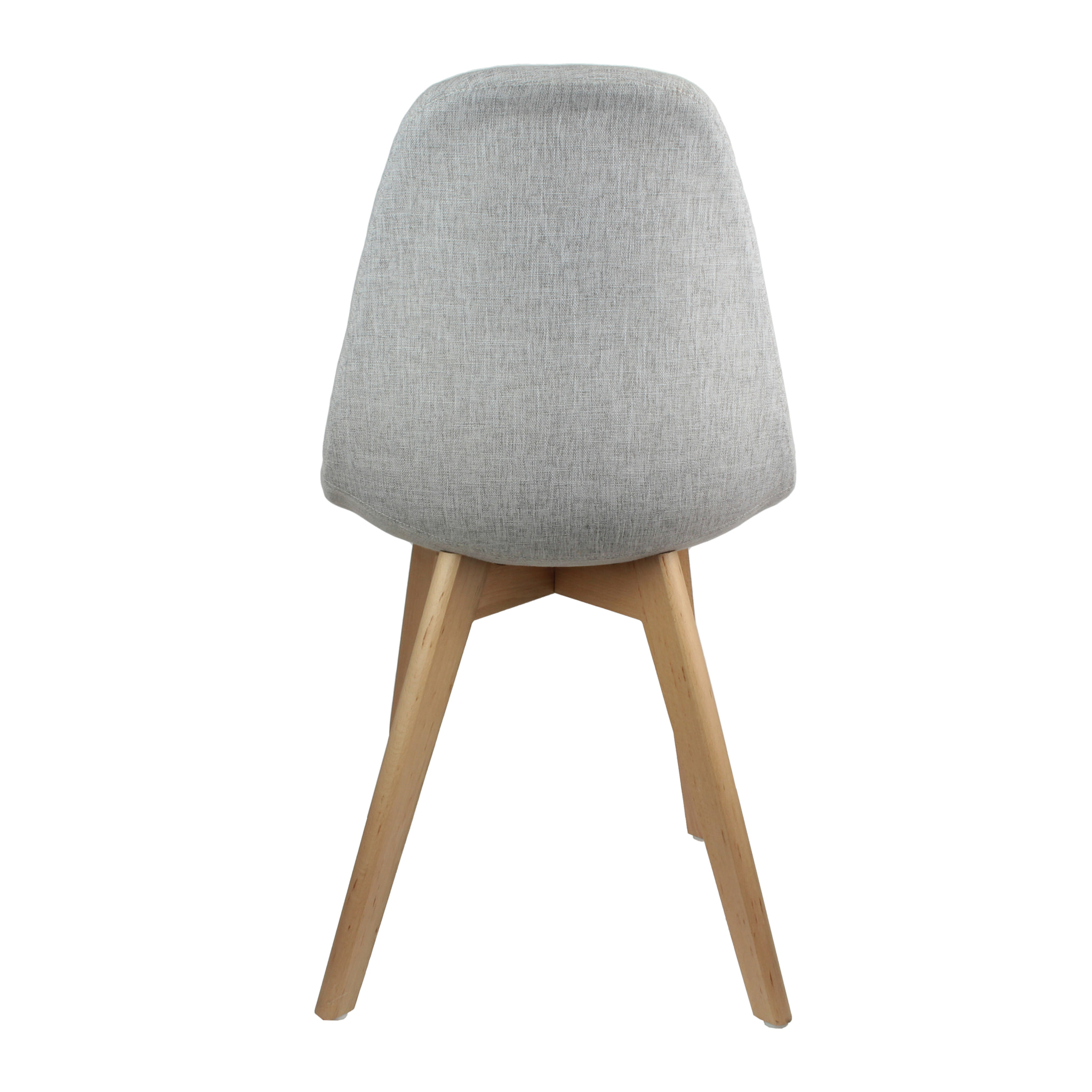 Chaise Scandinave En Tissu Grise - Lot De 2