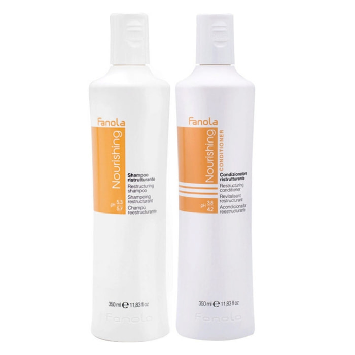 FANOLA Kit Shampoing Restructurant 350 ml + Après-Shampooing Restructurant 350 ml