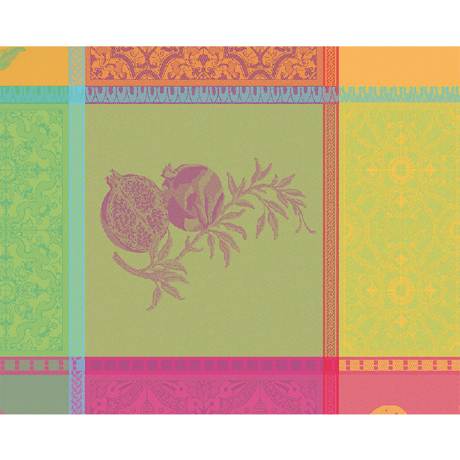 Set pur coton enduit motif jacquard Mille tutti frutti smoothie