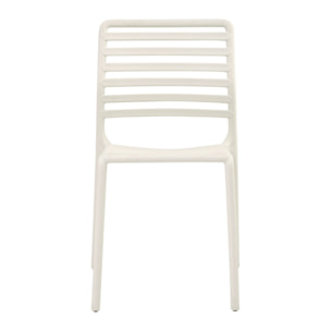 Set da 4 sedie da giardino in polipropilene bianca – Lagos