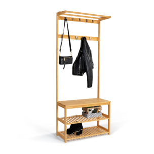 Vestiaire d'entrée en bambou Maya
