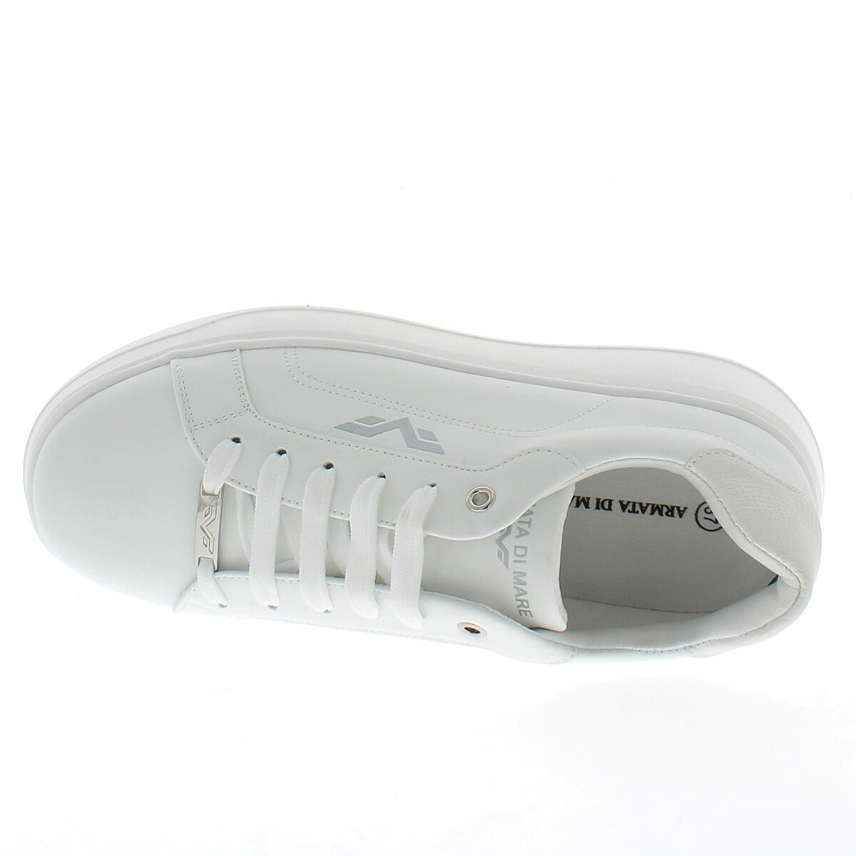Armata di Mare Scarpe Donna Sneakers Basse con Soletta in Memory Foam AMD S51H27 White Silver