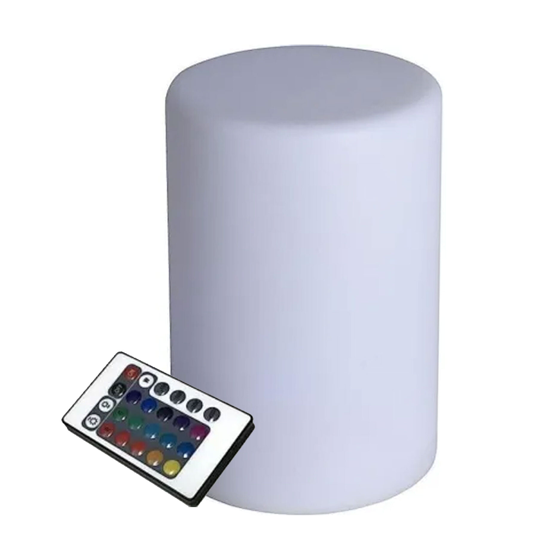 Lámpara LED RGB 10x15cm multicolor con mando a distancia, luz ambiente regulable